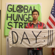 Tien outside House Speaker Pelosi’s office on day three of his hunger strike